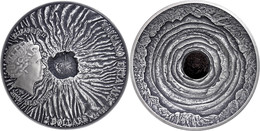 668 2 Dollars, 2015, Vulkane - Erta Ale, 2 Unzen Silber, Antik Finish, Etui Mit OVP Und Zertifikat, St. Auflage Nur 688  - Niue