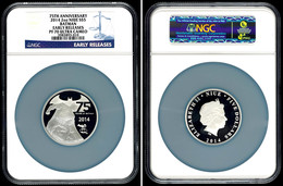 669 5 Dollars, 2 Unzen Silber, 2014, Batman, In Slab Der NGC Mit Der Bewertung PF70 Ultra Cameo, Early Releases. - Niue