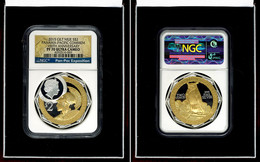 682 2 Dollars, 2015, Panama Pacific Int. Exposition, 2 Unzen Silber, Teilvergoldet, In Slab Der NGC Mit Der Bewertung PF - Niue