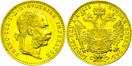 713 1 Dukat, Gold, 1915, Franz Joseph, Nachprägung, Fb. 494, Vz-st.  Vz-st - Oesterreich
