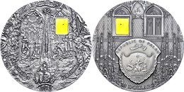 718 10 Dollars, 2010, Mineral Art - Sagrada Familia, 2 Unzen Silber, Antik Finish, Stein, In Kapsel Mit Zertifikat, St.  - Palau