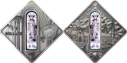 723 10 Dollars, 2012, Holy Windows - Augsburg Chathedral, 925er Silber, Antik Finish, In Kapsel Mit Zertifikat, St. Aufl - Palau