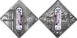724 10 Dollars, 2012, Holy Windows - Augsburg Chathedral, 925er Silber, Antik Finish, In Kapsel Mit Zertifikat, St. Aufl - Palau