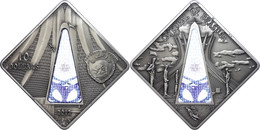726 10 Dollars, 2012, Holy Windows - Brasilia Cathedral, 925er Silber, Antik Finish, In Kapsel Mit Zertifikat, St. Aufla - Palau
