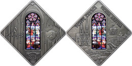 729 10 Dollars, 2012, Holy Windows - Votive Church Vienna, 925er Silber, Antik Finish, In Kapsel Mit Zertifikat, St. Auf - Palau