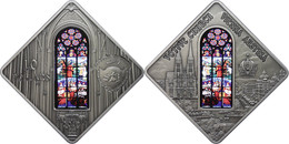 730 10 Dollars, 2012, Holy Windows - Votive Church Vienna, 925er Silber, Antik Finish, In Kapsel Mit Zertifikat, St. Auf - Palau