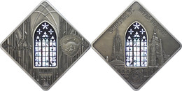 738 10 Dollars, 2013, Holy Windows - St. Vitus Prague, 50g Silber, Antik Finish, Etui Mit OVP Und Zertifikat, St. Auflag - Palau