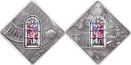 750 10 Dollars, 2014, Holy Windows - St. Stephens Basilica Budapeset, 50g Silber, Antik Finish, Etui Mit OVP Und Zertifi - Palau