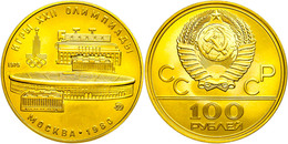 769 100 Rubel, Gold, 1978, Olympiade In Moskau 1980 - Leninstadion, Fb. 187, St.  St - Russland