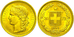800 20 Franken, Gold, 1886, Fb. 495, Vz.  Vz - Sonstige & Ohne Zuordnung