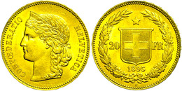 803 20 Franken, Gold, 1895, Fb. 495, Vz.  Vz - Sonstige & Ohne Zuordnung