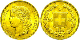 804 20 Franken, Gold, 1896, Fb. 495, Vz.  Vz - Sonstige & Ohne Zuordnung