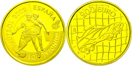 808 200 Euro, Gold, 2002, XVII. Fußball-Weltmeisterschaft In Korea Und Japan, 999er Gold, 13,5 G, Fb. 399, In Kapsel Mit - Sonstige & Ohne Zuordnung