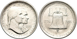 826 1/2 Dollar, 1926, Independence, KM 160, Vz.  Vz - Sonstige & Ohne Zuordnung