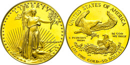 827 1 Unze, Gold, 1986, American Eagle, Mit Zertifikat In Ausgabefolder Und Schachtel, PP.  PP - Sonstige & Ohne Zuordnung