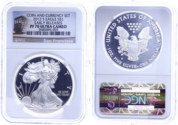 869 Dollar, 2012, S, Silver Eagle, In Slab Der NGC Mit Der Bewertung PF70 Ultra Cameo, Coin And Currency Set, Early Rele - Sonstige & Ohne Zuordnung
