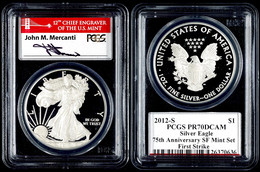 880 Dollar, 2012, S, Silver Eagle, In Slab Der PCGS Mit Der Bewertung PR70DCAM, 75. Jahrestag SF Mint Set, First Strike, - Sonstige & Ohne Zuordnung