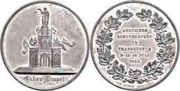 1079 Frankfurt, Zinnmedaille Auf Das Schützenfest Zu Frankfurt 13.-18. Juli 1862 Von Den Gebrüdern Hartwig Offenbach A.M - Sonstige & Ohne Zuordnung