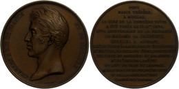 1092 Frankreich, Karl X., Bronzemedaille (Durchmesser Ca. 52mm, 61,76g),1824,  Von F. Gayrard, Auf Die Pont Marie Thérès - Other & Unclassified