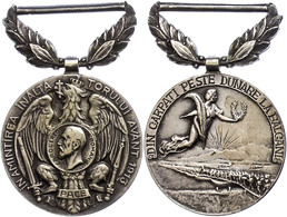 1114 Rumänien, Karl I., Tragbare Silbermedaille (Durchmesser Ca. 33mm, 18,09g),1913, Von Gurschner, Auf Die Errichtung E - Sonstige & Ohne Zuordnung