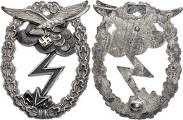 1176 Erdkampfabzeichen (1942-1945), Kriegsmetall Oxidiert, Adler Buntmetall Versilbert Separat Aufgelegt Mit Niete, Hers - Sonstige & Ohne Zuordnung