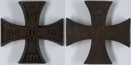 1243 Preußen, Eisenguss Eisernes Kreuz, 10 X 10 Cm, Korrodiert, Zustand III.  III - Sonstige & Ohne Zuordnung