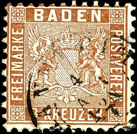 1257 9 Kreuzer Rötlichbraun, Gestempelt "MANNHEIM", Tadellos, Signiert Stegmüller BPP, Mi.100.-, Katalog: 15a O - Sonstige & Ohne Zuordnung