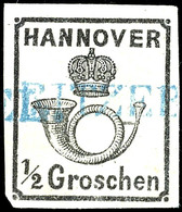 1367 1/2 Groschen Schwarz Allseits Breitrandig Tadellos Mit Dem Seltenen Langstempel "RITZEB(ÜTTEL)", Gepr. H. Krause, M - Hannover