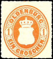 1409 1 Gr. Orange, Probedruck Mit Durchstich 11 3/4, Tadellos Postfrisches Luxusstück, Selten Angeboten, Fotobefund Berg - Oldenburg