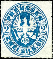 1479 2 Silbergroschen Preußischblau Ungebraucht Ohne Gummi, Signiert Flemming BPP, MI. 500.- Für *, Katalog: 17b (*) - Other & Unclassified