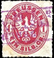 1493 "BERLIN POST-EXP. 7", Ra3 In Sehr Seltener Violetter Farbe Klar Auf 1 Sgr. Rosa (leichte Alterungsspuren), Katalog: - Sonstige & Ohne Zuordnung