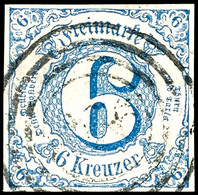 1562 6 Kr. Blau, Type IA, Zentrisch Gestempelt Mit Vierringstempel 326 Von Oerlinghausen, Allseits Vollrandig, Tadellos, - Sonstige & Ohne Zuordnung