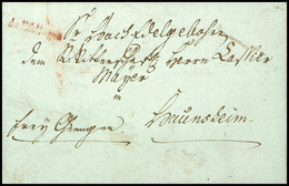 1592 "de Esslingen" Roter L1 (etwas Unklar) Auf Brief Nach Haunsheim Frey Giengen, 1800  BF - Sonstige & Ohne Zuordnung