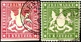 1608 Michel-Nummern 8, 12, 14, 17x, 18x, 22 Und 23 Je Tadellos Gestempelt, Mi. 600.-, Katalog: Ex8/23 O - Sonstige & Ohne Zuordnung