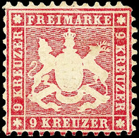 1626 9 Kreuzer Lilarot, Gezähnt, Plattenfehler IV  Nach ARGE-Handbuch "Kerbe Unter Letztem R Bei Unterem KREUZER", Ungeb - Sonstige & Ohne Zuordnung