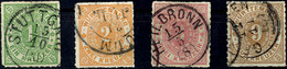 1639 1, 2, 3 Und 9 Kr Tadellos Gestempelt, Mi. 225.-, Katalog: 36/38, 40 O - Sonstige & Ohne Zuordnung