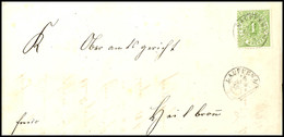 1648 1 Kr. Gezähnt Mit DKr. LAUFFEN 15.APR.75 Auf Komplettem Faltbrief Nach Heilbronn, Faltspuren, Katalog: 43 BF - Sonstige & Ohne Zuordnung