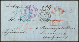 1707 1869, "FRANKFURT A/MAIN F. 10.9.69", Violetter Franco-Stempel Klar Auf R-Auslandsbrief Der 2. Gewichtsstufe Mit Vio - Sonstige & Ohne Zuordnung