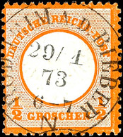 1788 1/2 Gr. Kleiner Schild Orange, Gestempelt Mit Ideal Zentrisch Eingepasstem Und Glasklar Abgeschlagenem Taxis-K1 ROD - Sonstige & Ohne Zuordnung