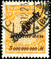 2573 5 Mrd. M. Gestempelt, Sign. Infla Und Winkler BPP, Mi. 110.-, Katalog: 85 O - Sonstige & Ohne Zuordnung