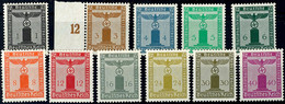 2593 1 - 40 Pfg. Mit Wasserzeichen Postfrisch Komplett, Mi. 150.-, Katalog: 144/54 ** - Sonstige & Ohne Zuordnung