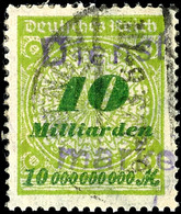 2623 10 Mrd. M. Mit Aufdruck Von Hagenow, Gestempelt HAGENOW 6.12.23, Gepr. Infla Und Bechtold BPP, Mi. 220.-, Katalog:  - Sonstige & Ohne Zuordnung