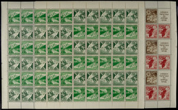 2646 WHW 1938 Ostmark, 2 Markenheftchenbogen Postfrisch, 3+12 Pf. Mit Formnummer 1, Mi. 680.-, Katalog: MHB63/64 ** - Sonstige & Ohne Zuordnung