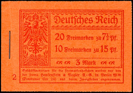 2651 Germania 1917, Heftchen Aus 2. Auflage Mit Nr. 2, Dabei Das H.-Blatt 12 Mit Den Zwei Werten Zu 7 1/2 Pfg In Der Bes - Markenheftchen