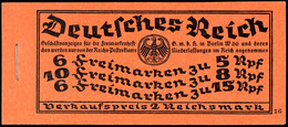 2658 1932, Reichspräsidenten-Heftchen Nr. 25.10  Mit ONr.16, Alle H.-Bl. Postfrisch Und Sehr Gut Gezähnt, H.Bl.-ränder   - Markenheftchen