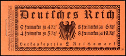 2659 1932, Reichspräsidenten-Heftchen Nr.26 A1 Mit ONr.18, Alle H.-Bl. Postfrisch Und Sehr Gut Gezähnt, H.Bl.-ränder  Un - Markenheftchen