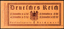 2660 Reichspräsidenten 1932, Markenheftchen 26.1, Ordnungsnummer 18, Postfrisch, Mi. 1.000.-, Katalog: MH26.1 ** - Markenheftchen