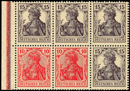 2692 Germania 1919, 10 +15 Pf., Heftchenblatt Nicht Durchgezähnt, Postfrisch, Mi. 480,-, Katalog: HBl.21abB3 ** - Sonstige & Ohne Zuordnung