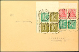 2719 30 + 10 Pf. Ziffer,  Linke Obere Bogenecke Mit HAN 3148.21 Und 2mal 10 Pf. Als 4er-Block Und 2mal 40 Pf. Germania M - Sonstige & Ohne Zuordnung