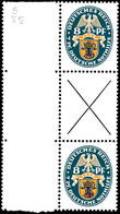 2737 Nothilfe 1928, 8 Pfg Wappen + X + 8 Pfg Wappen, Senkrechter Zusammendruck, Tadellos Ungebraucht, Mi. 1.300.-, Katal - Sonstige & Ohne Zuordnung